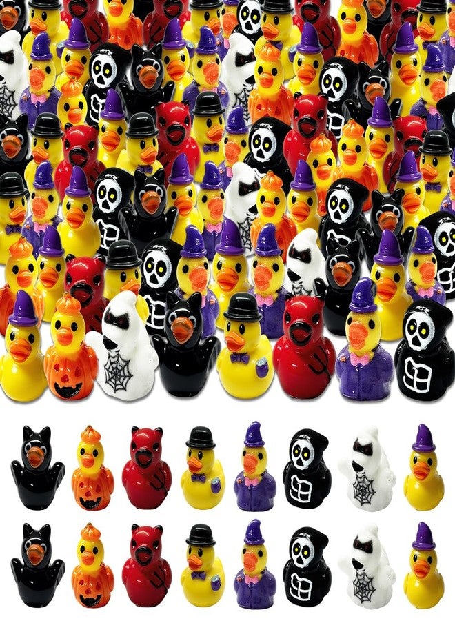 AWEELON 56 Pcs Halloween Mini Resin Ducks, Miniature Resin Duck Figures Novelty Halloween Party Favors Gift Decoration - Image 1